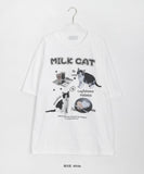 [unisex] Fuwa Cat Printing Over Short Sleeve Tee