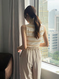 Junien Square Stripe Sleeveless Knit