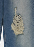 FRICO DAMAGE WIDE DENIM PANTS