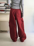 Yells Balloon Maxi Cotton Cargo Long Wide Pants