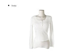 Hail Lace Cap Button Slim T-shirt