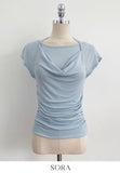 Soel Halterneck Layered Cap Sleeve T-shirt