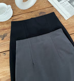 Aret Banding Slit H-Line Long Skirt