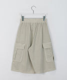 [unisex] Melu Pigment Banding Bermuda Cargo Pants