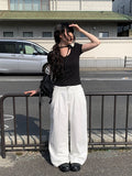 Bamo Pintuck Wide Cotton Pants