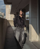 Luffy Laser Balloon Denim Pants