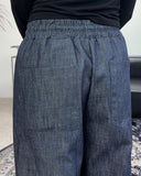 Kyren Balloon Pintuck Denim Pants