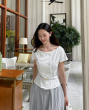 Denrua Double Button Jacket Blouse