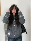 Deal Nordic Hood Button Knit Cardigan