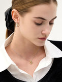 Etreve Silver Note Wave Necklace
