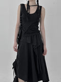 Melly Shirring Unbalance Skirt