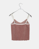 Nuri Ribbon Lace Rib Velvet Sleeveless