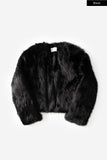 Mio non-closing open fur jacket