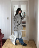 Kaniz Washed Wide Denim Pants