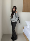 Allin Back Pocket Long Bootcut Slim Fit Cotton Pants
