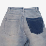 [NONCODE] Theon Damage Color Matching Washing Pants