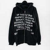 Ratten lettering hooded zip-up