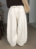 Forman Corduroy Brushed Adjust Wide Pants