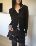 Tor Pleated Mini Skirt Denim Pants