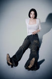 Layered Flare Jeans