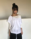 Shutin Big Dot Off-Shoulder Short Sleeve T-Shirt