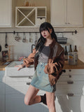 Mob Balloon suede jumper