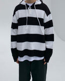 Deepa stripe hood knit