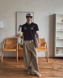 Nowell Back-Banding Cotton Wide Pants