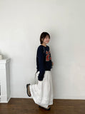 Catst Number Printing Crop Sweatshirt
