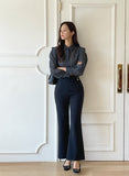 Wadia Boucle Semi Bootcut Slacks