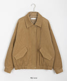 Checkin quilted corduroy collar jumper