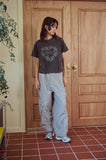 Heart Bear Pigment Crop Short Sleeve Tee