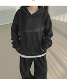 Corduroy Cody Set-up Pintuck Wide Loose-Fit Hood Two-Piece Thick Brushed