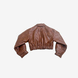 Martina Leather Jacket + Pleated Skirt Set