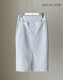 Serzel Tweed Slit Skirt