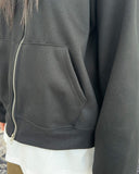 Mace Fur Hooded Zip-up