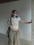 Windy Bret Button Ribbed Sleeveless