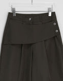 Paylin Layered Wrap Skirt Wide Pants