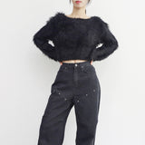 Mooh Fur Cropped Knitwear