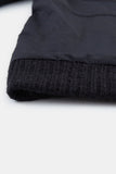 Chest pocket 2-way zip-up knit jacket