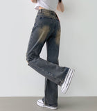 Wide Boot Cut Fit Denim Pants