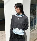 DAMAGE CROP KNIT