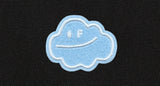 Sky Blue Cloud Smile Embroidery Cross Curved Messenger Bag