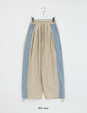 Sugder Side Color Matching Block Nylon Wide Pants