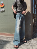 Linda cat flare denim pants
