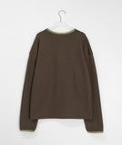 [unisex] Damok Henry Neck Waffle Over Long Sleeve Tee