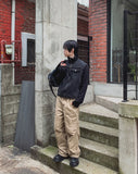 Fielden Plate Zipper Wide Pants