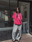 Flower Pigment Oversized Fit Short Sleeve