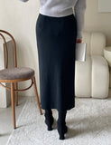 Casey H Ribbed Knit Long Skirt (Belt set)