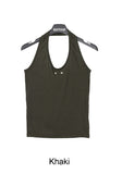 Kisen Eyelet Halter Sleeveless
